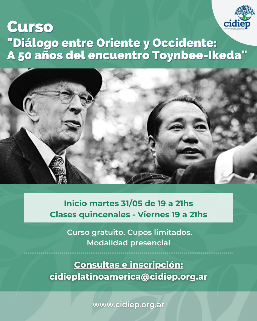 “Diálogo entre Oriente y Occidente: a 50 años del encuentro Toynbee-Ikeda”